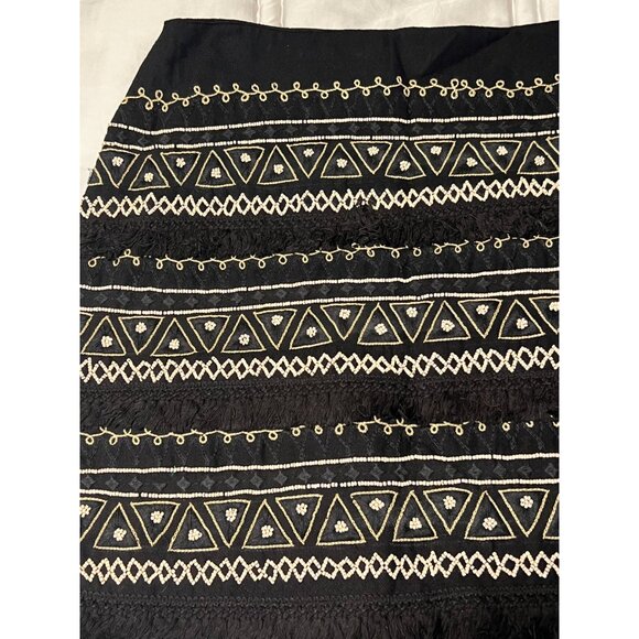 ANTHROPOLOGIE Chloe Oliver FRINGE BEADED SKIRT Women's Size Small New with Tags - Picture 12 of 13